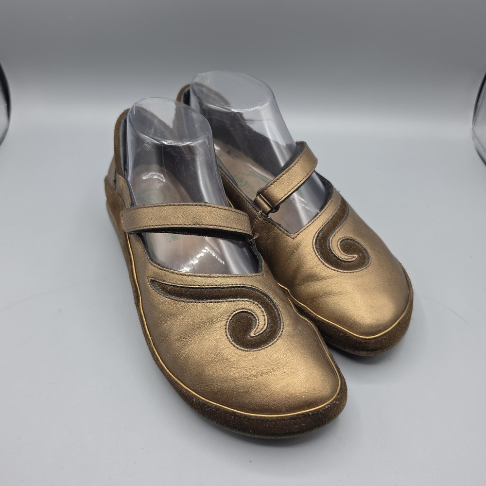 Naot Matai Shoes Womens 38 Bronze Leather Metallic Mary Jane Comfort